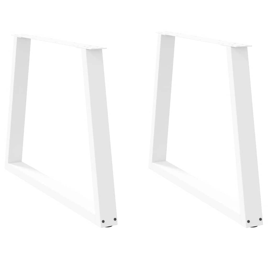 vidaXL Nogi do stołu jadalnego w kształcie litery V 2 szt. Białe 90x(72-73,3) cm Stal