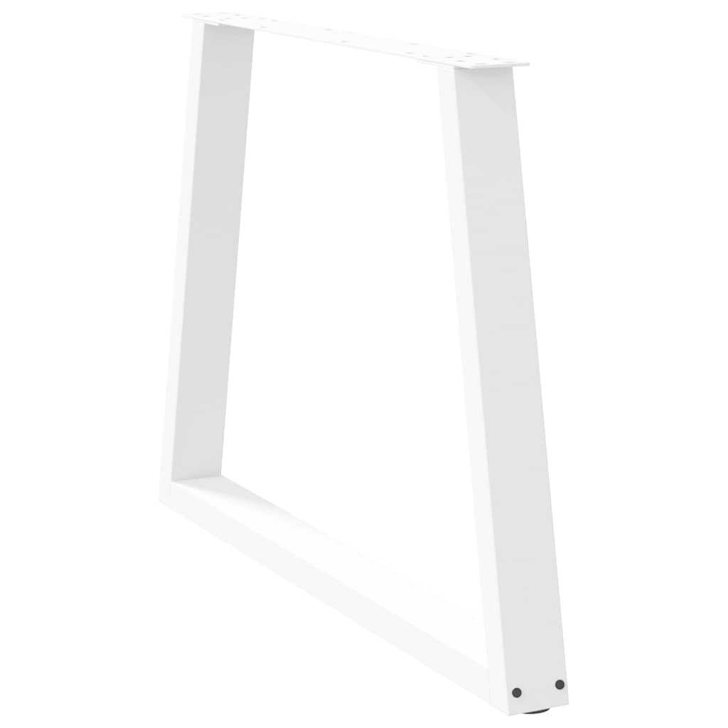 vidaXL Nogi do stołu jadalnego w kształcie litery V 2 szt. Białe 90x(72-73,3) cm Stal