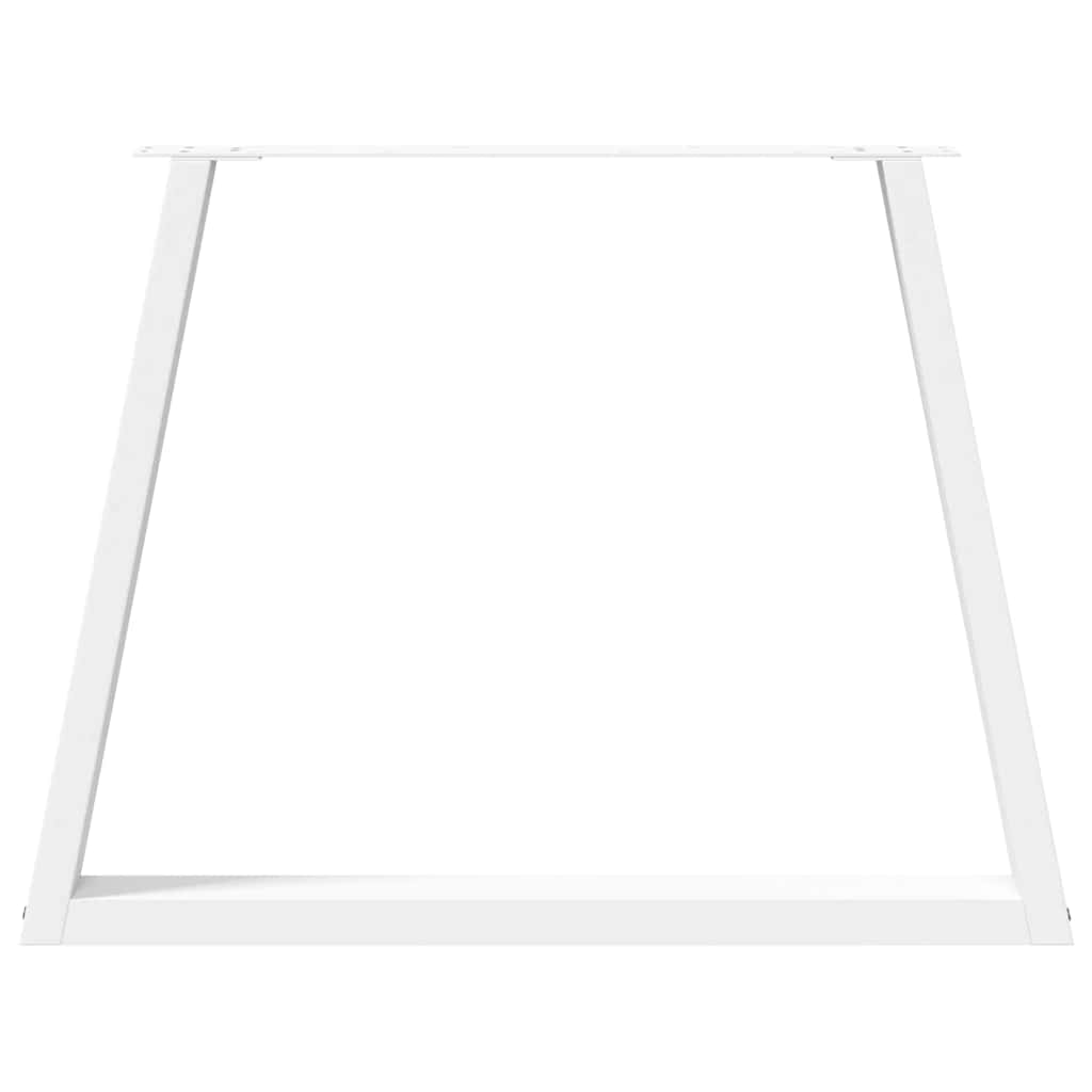 vidaXL Nogi do stołu jadalnego w kształcie litery V 2 szt. Białe 90x(72-73,3) cm Stal