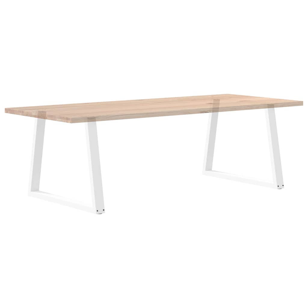 vidaXL Nogi do stołu jadalnego w kształcie litery V 2 szt. Białe 90x(72-73,3) cm Stal