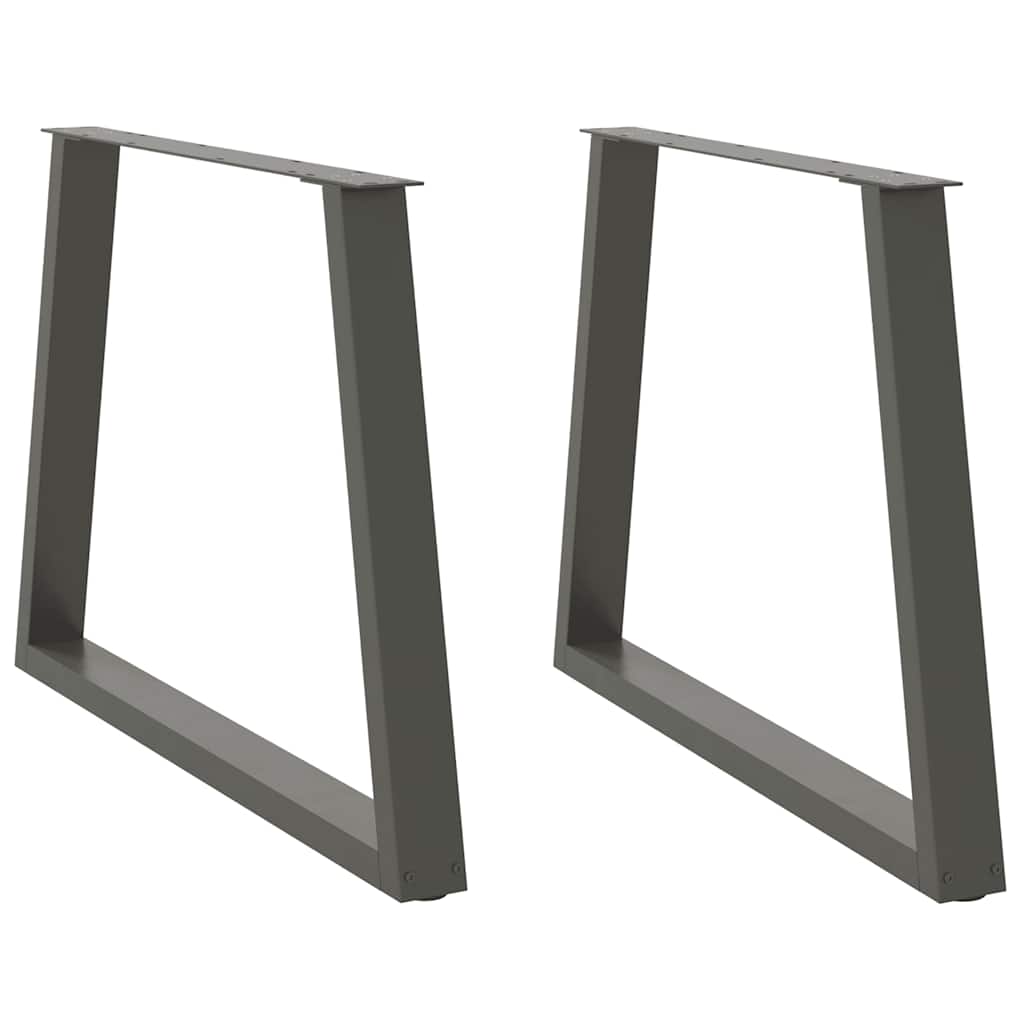 vidaXL Nogi do stołu jadalnego w kształcie litery V 2 szt. Antracyt 90x(72-73,3) cm Stal