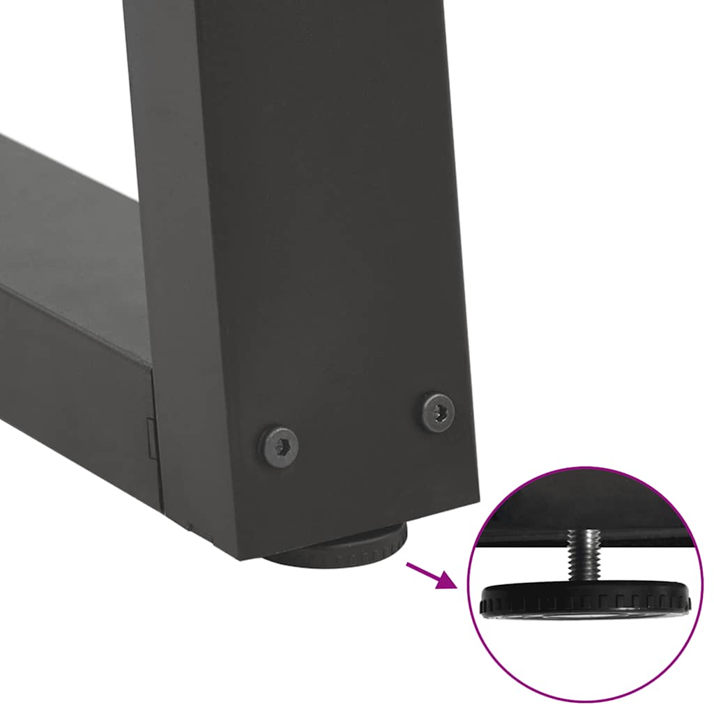 vidaXL Nogi do stołu jadalnego w kształcie litery V 2 szt. Antracyt 90x(72-73,3) cm Stal