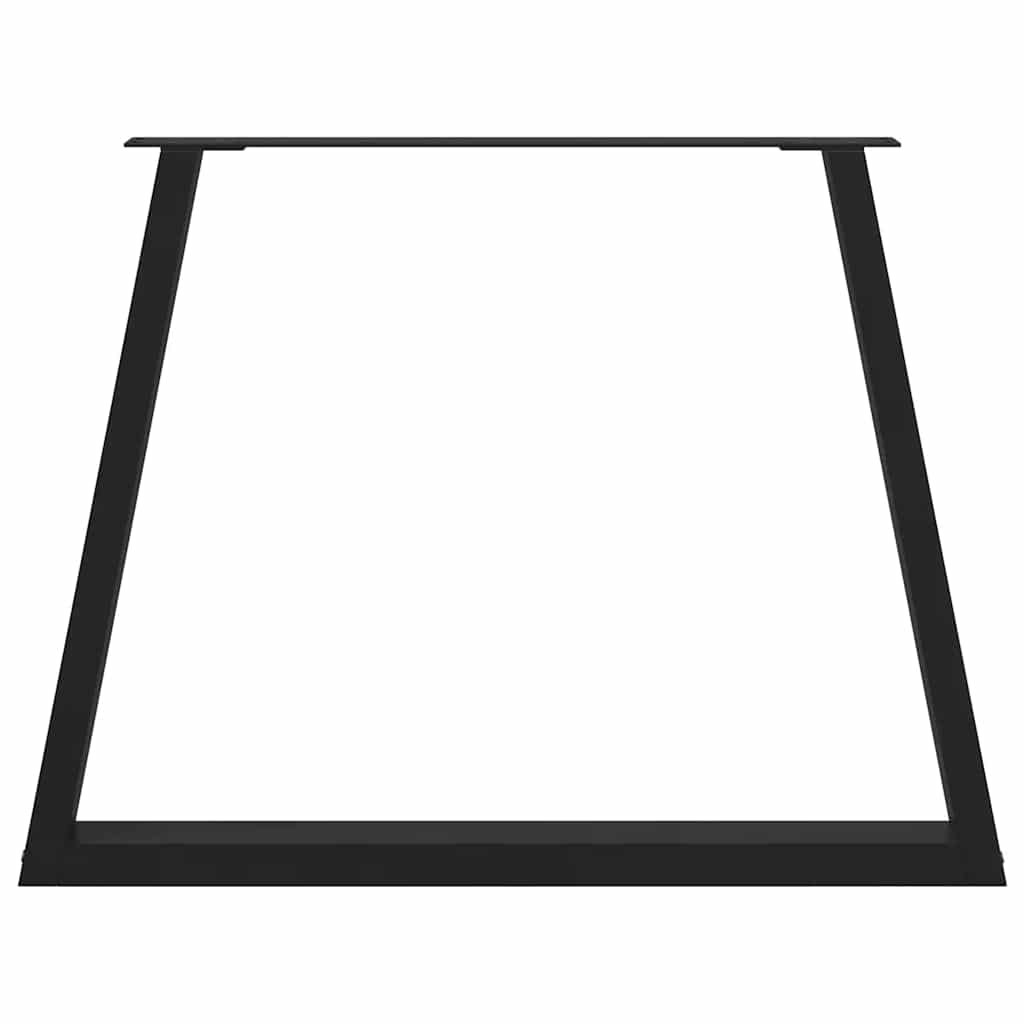vidaXL Nogi do stołu jadalnego w kształcie litery V 2 szt. Czarne 100x(72-73,3) cm Stal