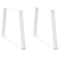 vidaXL Nogi do stołu jadalnego w kształcie litery V 2 szt. Białe 100x(72-73,3) cm Stal