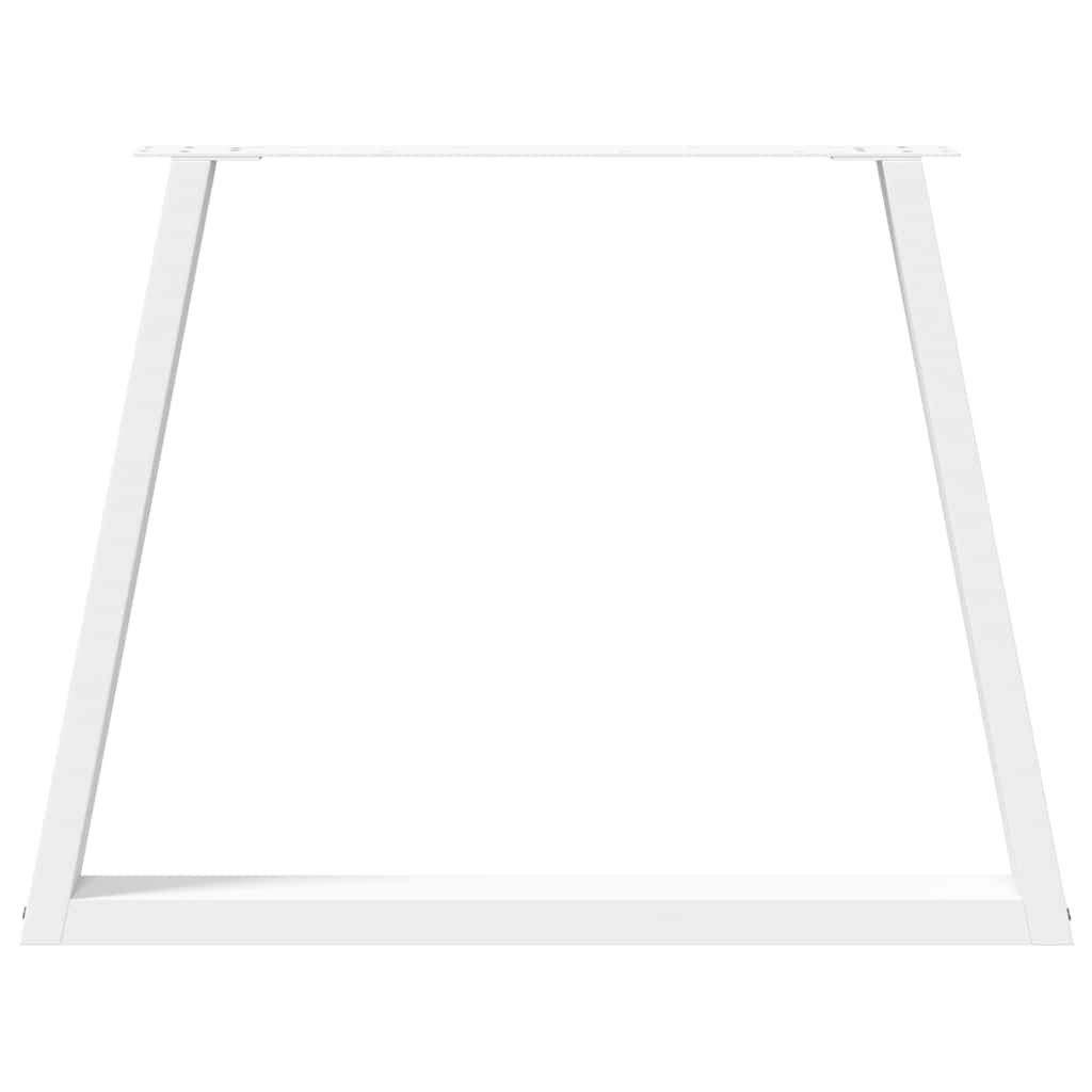 vidaXL Nogi do stołu jadalnego w kształcie litery V 2 szt. Białe 100x(72-73,3) cm Stal