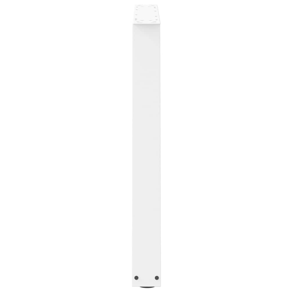 vidaXL Nogi do stołu jadalnego w kształcie litery V 2 szt. Białe 100x(72-73,3) cm Stal