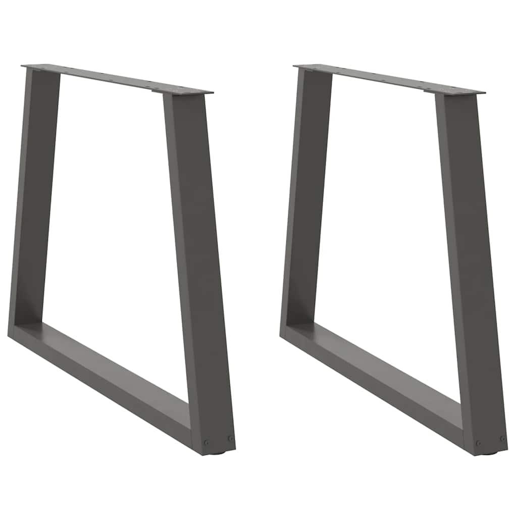 vidaXL Nogi do stołu jadalnego w kształcie litery V 2 szt. Antracyt 100x(72-73,3) cm Stal