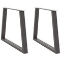 vidaXL Nogi do stołu jadalnego w kształcie litery V 2 szt. Antracyt 100x(72-73,3) cm Stal