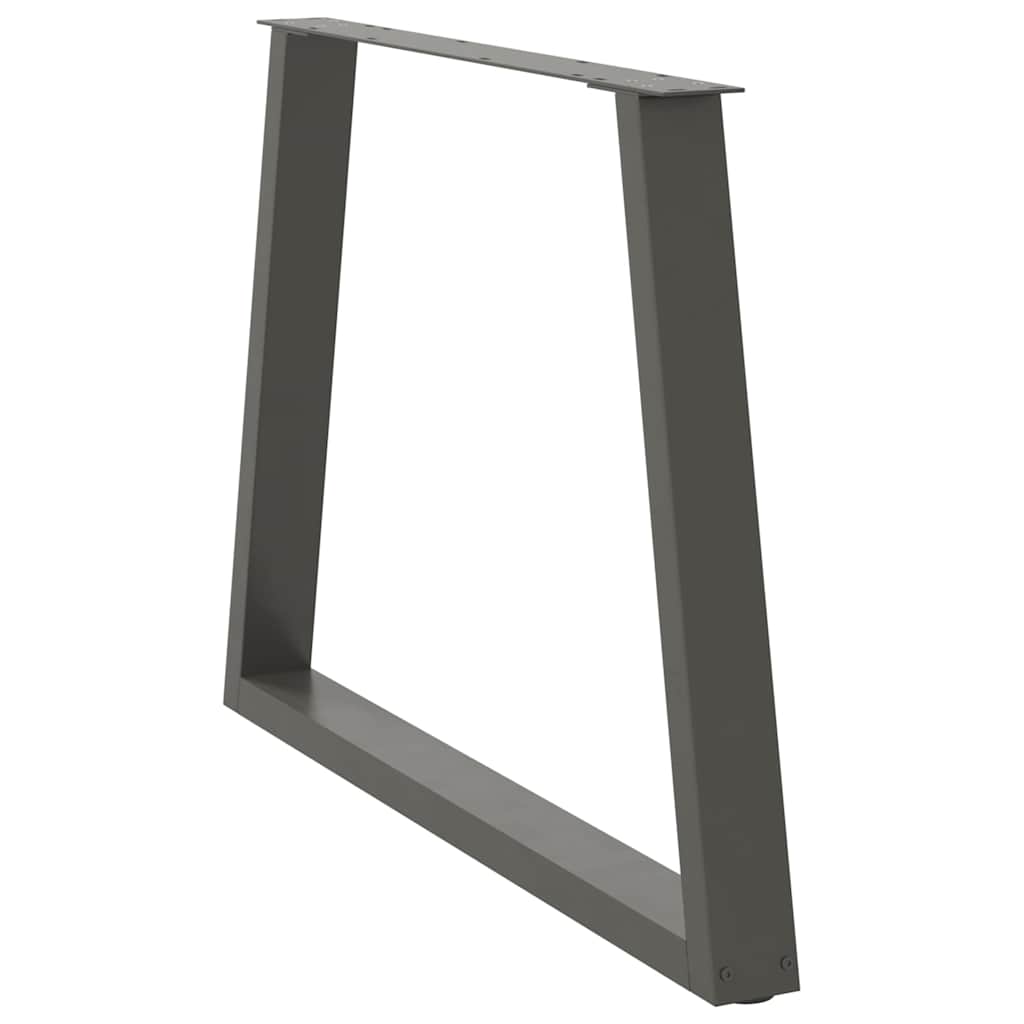 vidaXL Nogi do stołu jadalnego w kształcie litery V 2 szt. Antracyt 100x(72-73,3) cm Stal