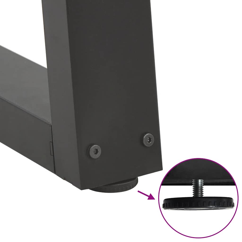vidaXL Nogi do stołu jadalnego w kształcie litery V 2 szt. Antracyt 100x(72-73,3) cm Stal