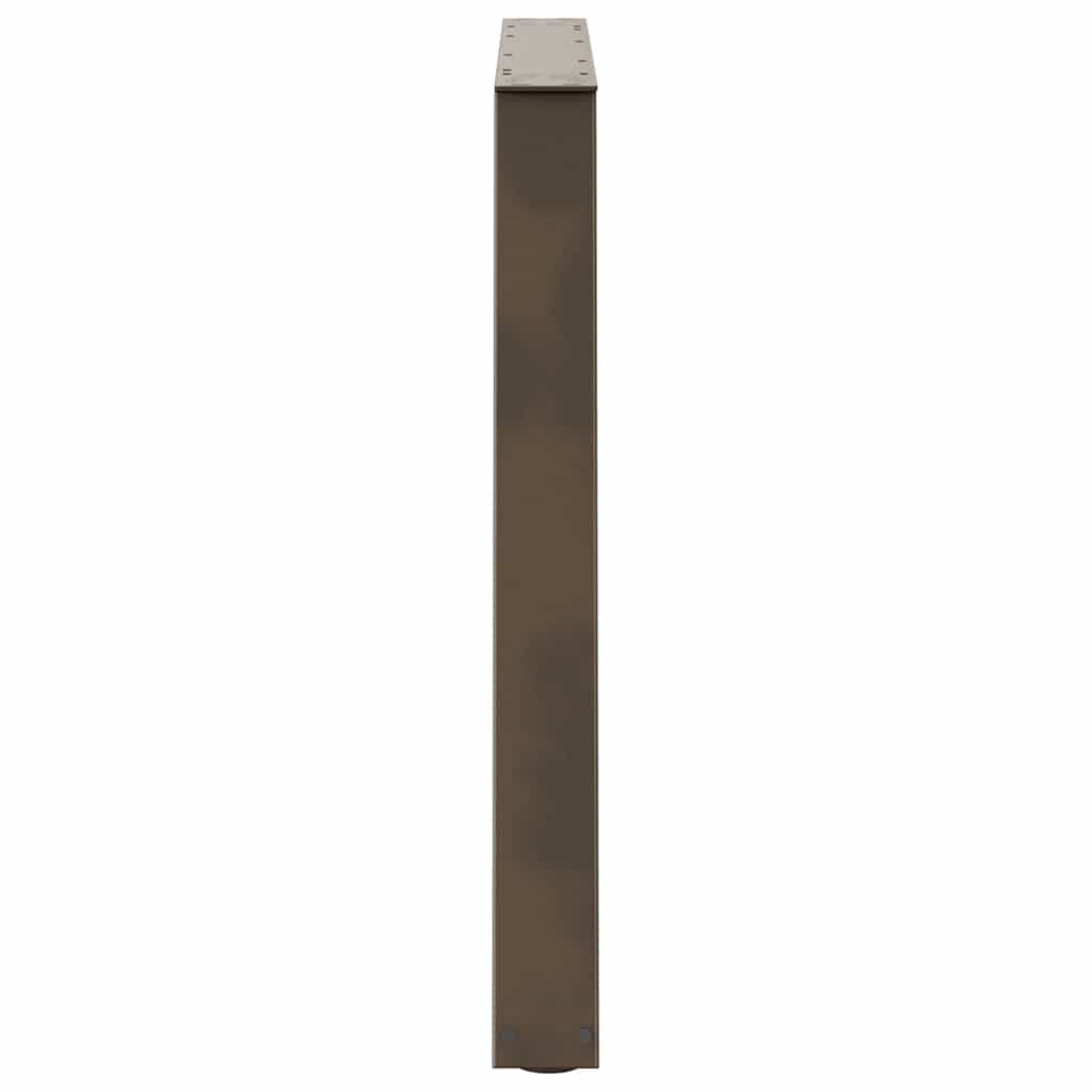 vidaXL Nogi do stołu jadalnego w kształcie litery V 2 szt. Naturalna stal 100x(72-73,3) cm Stal