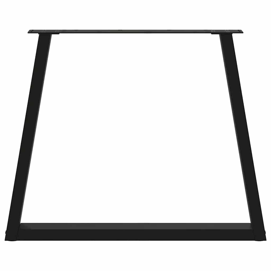 vidaXL Nogi do stołu jadalnego w kształcie litery V 3 szt. Czarne 70x(72-73,3) cm Stalowe