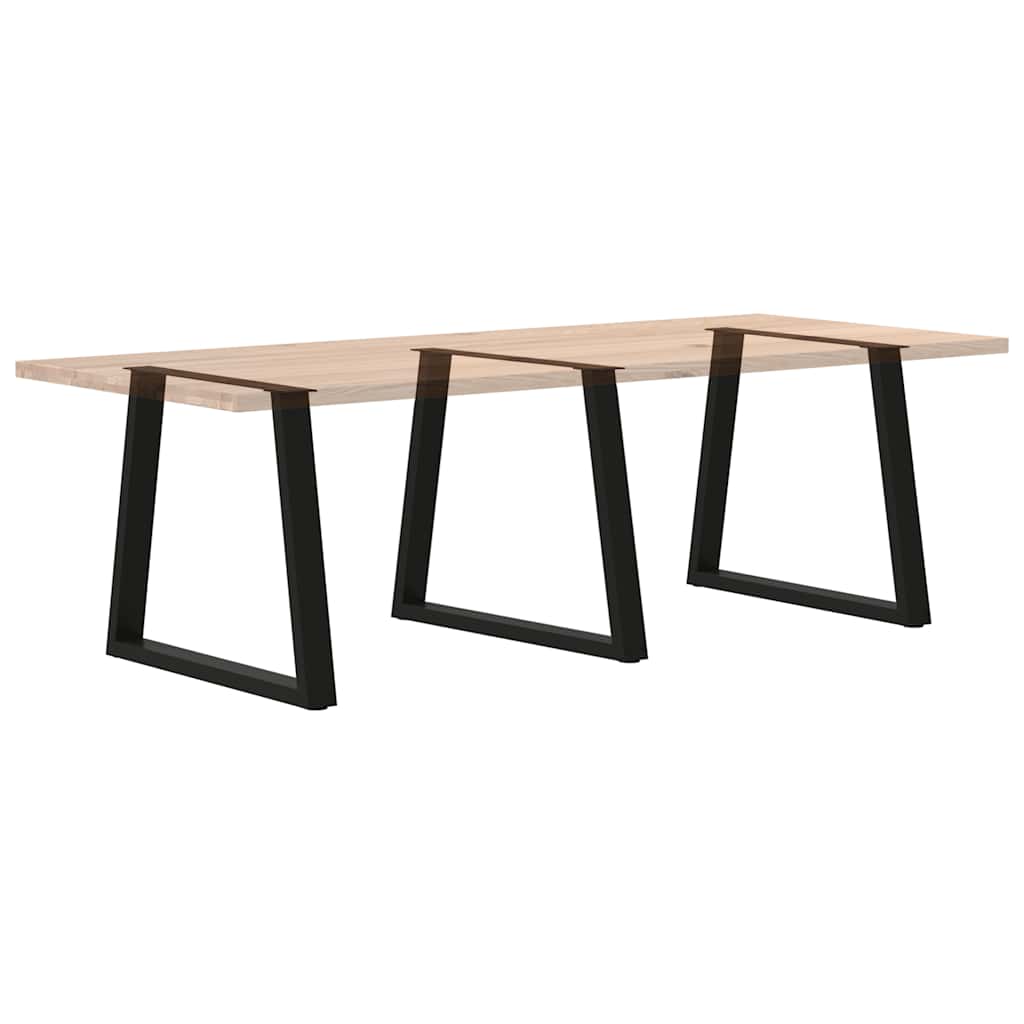vidaXL Nogi do stołu jadalnego w kształcie litery V 3 szt. Czarne 70x(72-73,3) cm Stalowe