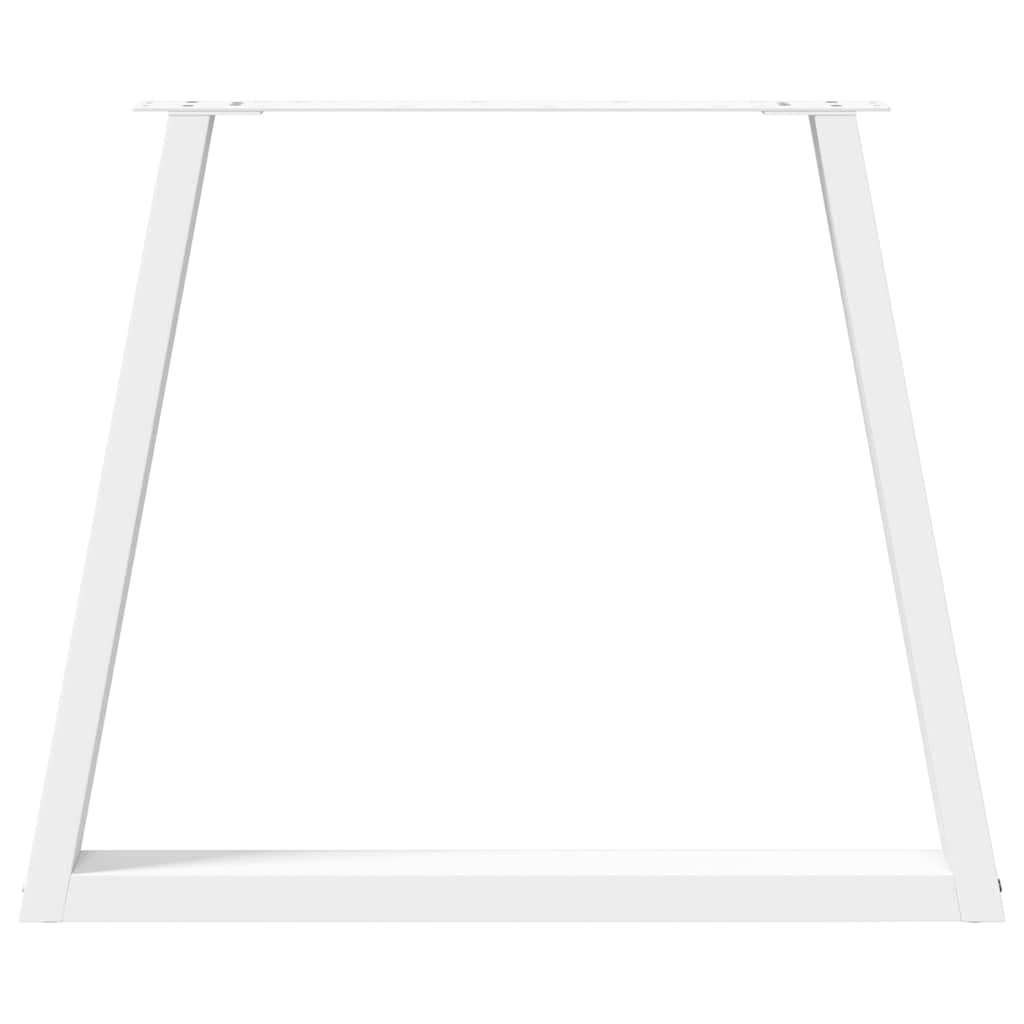 vidaXL Nogi do stołu jadalnego w kształcie litery V 3 szt. Białe 70x(72-73,3) cm Stal