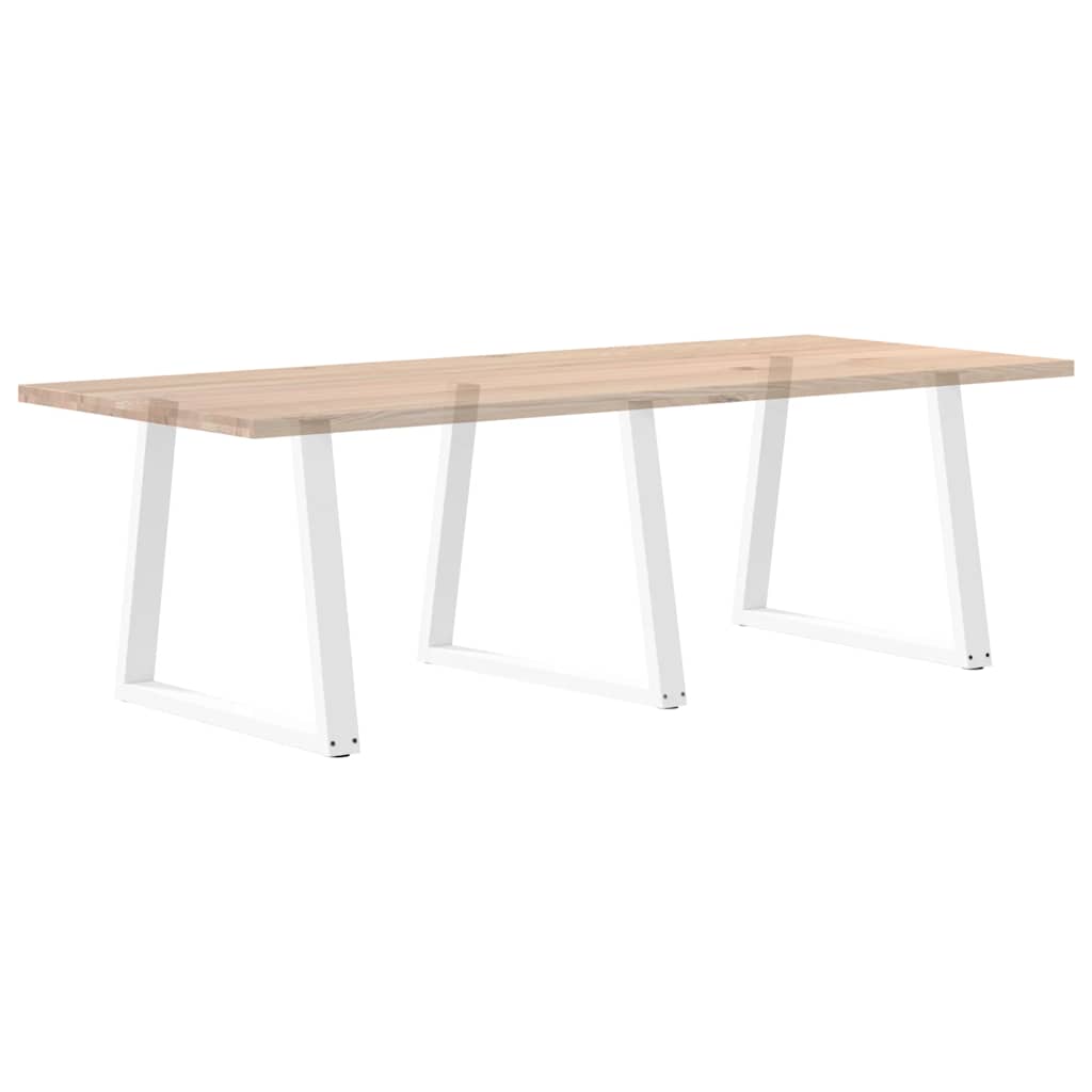 vidaXL Nogi do stołu jadalnego w kształcie litery V 3 szt. Białe 70x(72-73,3) cm Stal