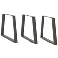 vidaXL Nogi do stołu jadalnego w kształcie litery V 3 szt. Antracyt 70x(72-73,3) cm Stal