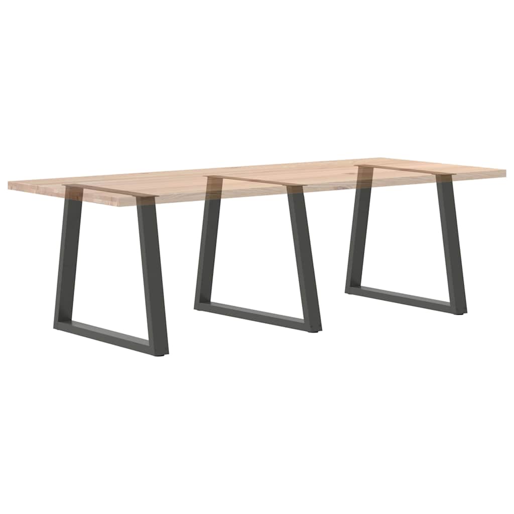 vidaXL Nogi do stołu jadalnego w kształcie litery V 3 szt. Antracyt 70x(72-73,3) cm Stal