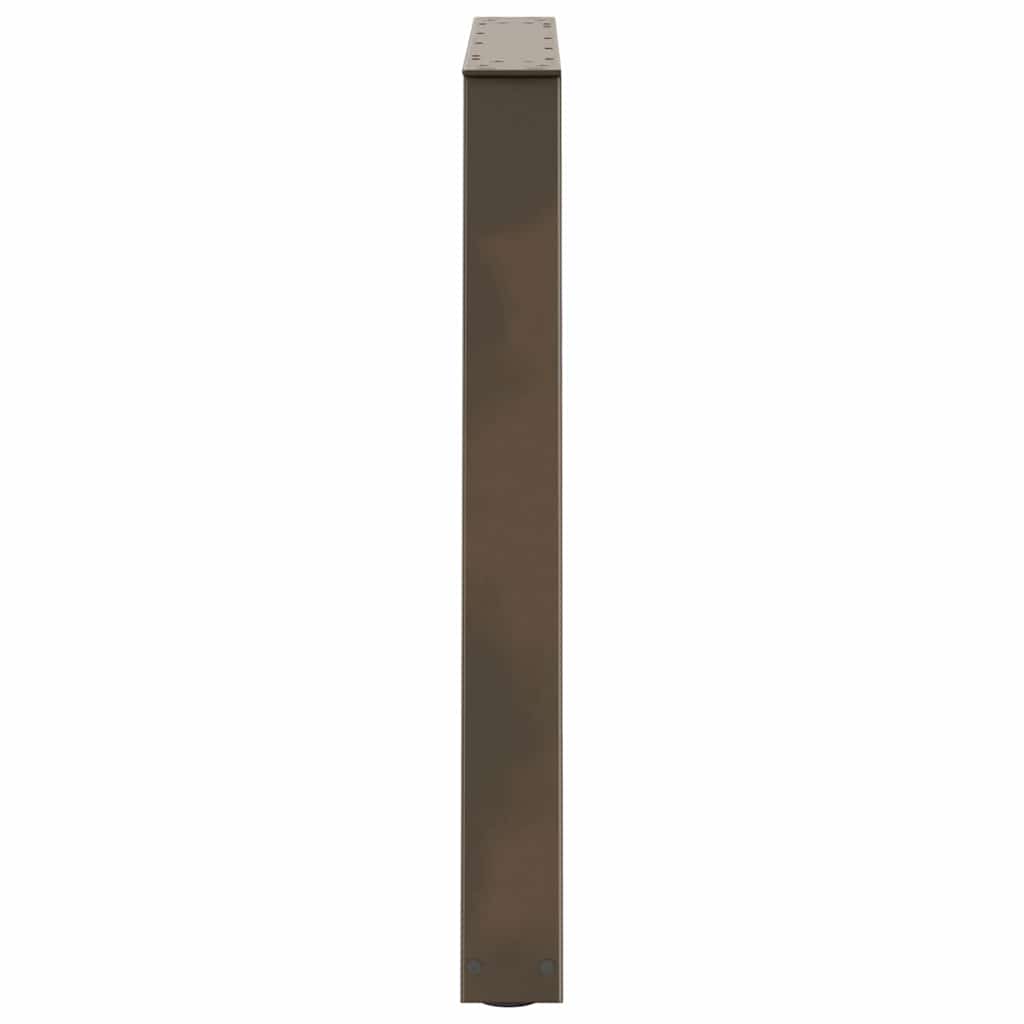 vidaXL Nogi do stołu jadalnego w kształcie litery V 3 szt. Naturalna stal 70x(72-73,3) cm Stal