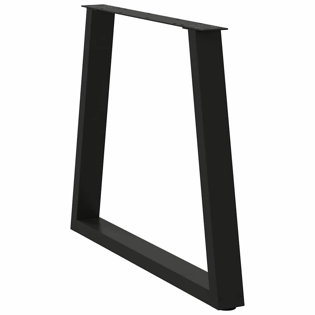 vidaXL Nogi do stołu jadalnego w kształcie litery V 3 szt. Czarne 80x(72-73,3) cm Stalowe