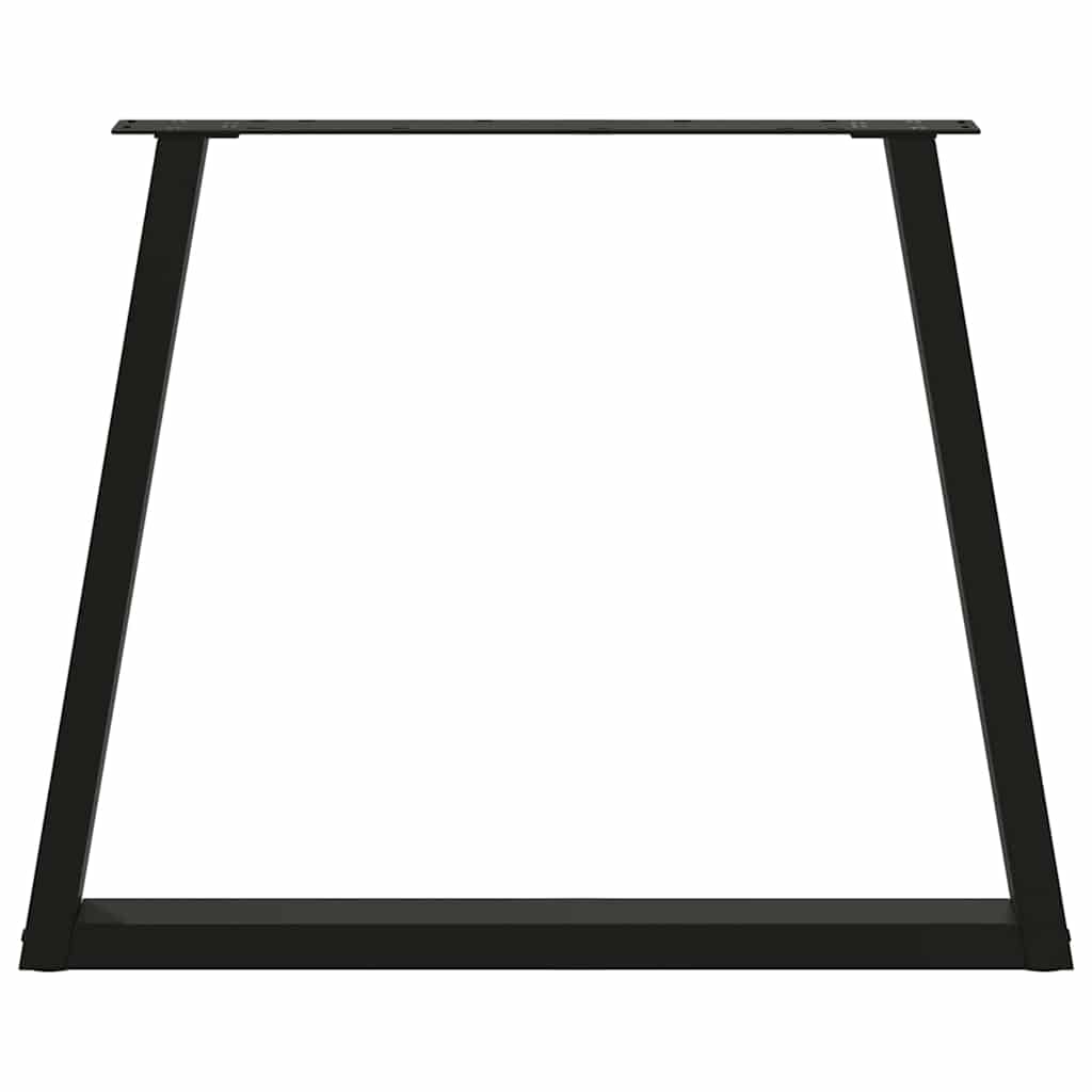vidaXL Nogi do stołu jadalnego w kształcie litery V 3 szt. Czarne 80x(72-73,3) cm Stalowe