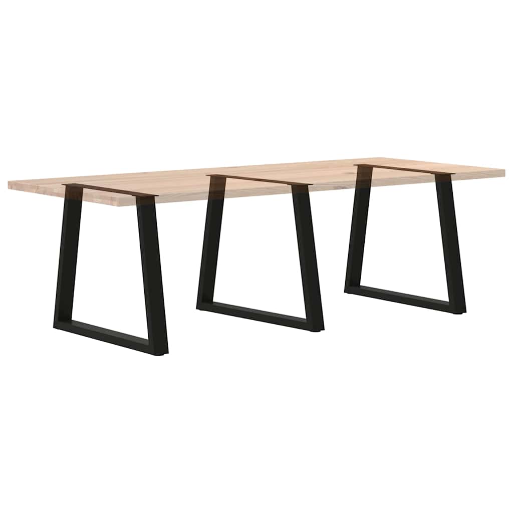 vidaXL Nogi do stołu jadalnego w kształcie litery V 3 szt. Czarne 80x(72-73,3) cm Stalowe