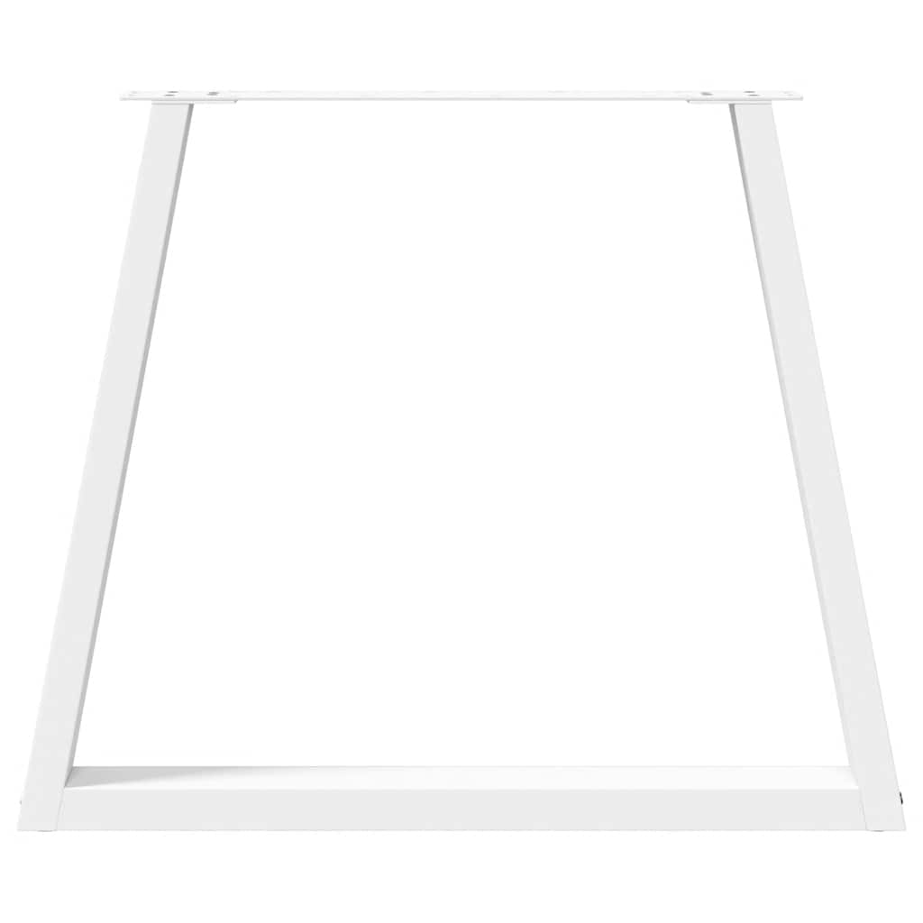 vidaXL Nogi do stołu jadalnego w kształcie litery V 3 szt. Białe 80x(72-73,3) cm Stal