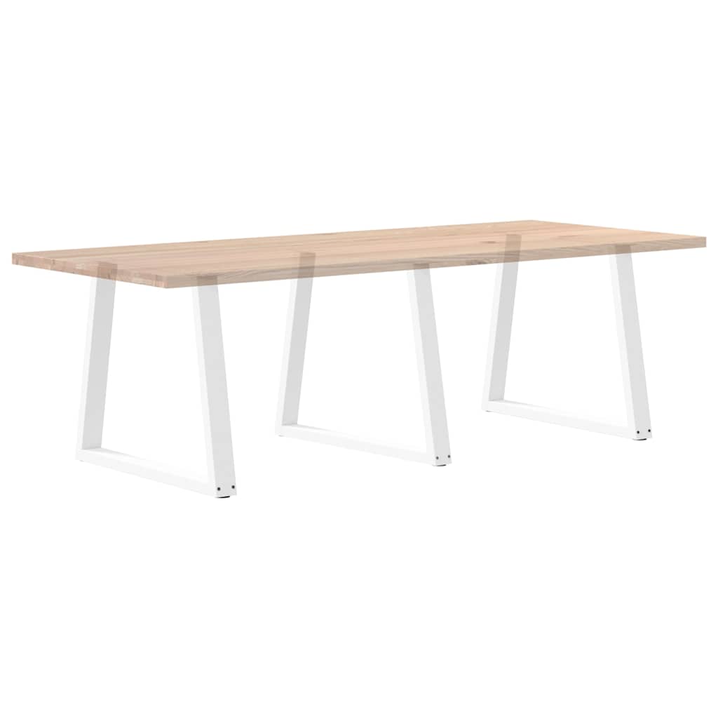 vidaXL Nogi do stołu jadalnego w kształcie litery V 3 szt. Białe 80x(72-73,3) cm Stal