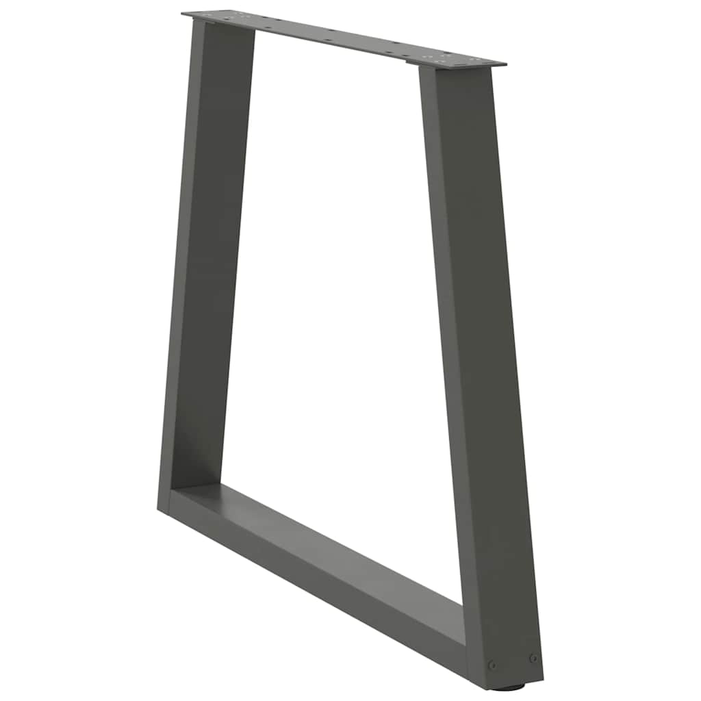vidaXL Nogi do stołu jadalnego w kształcie litery V 3 szt. Antracyt 80x(72-73,3) cm Stal