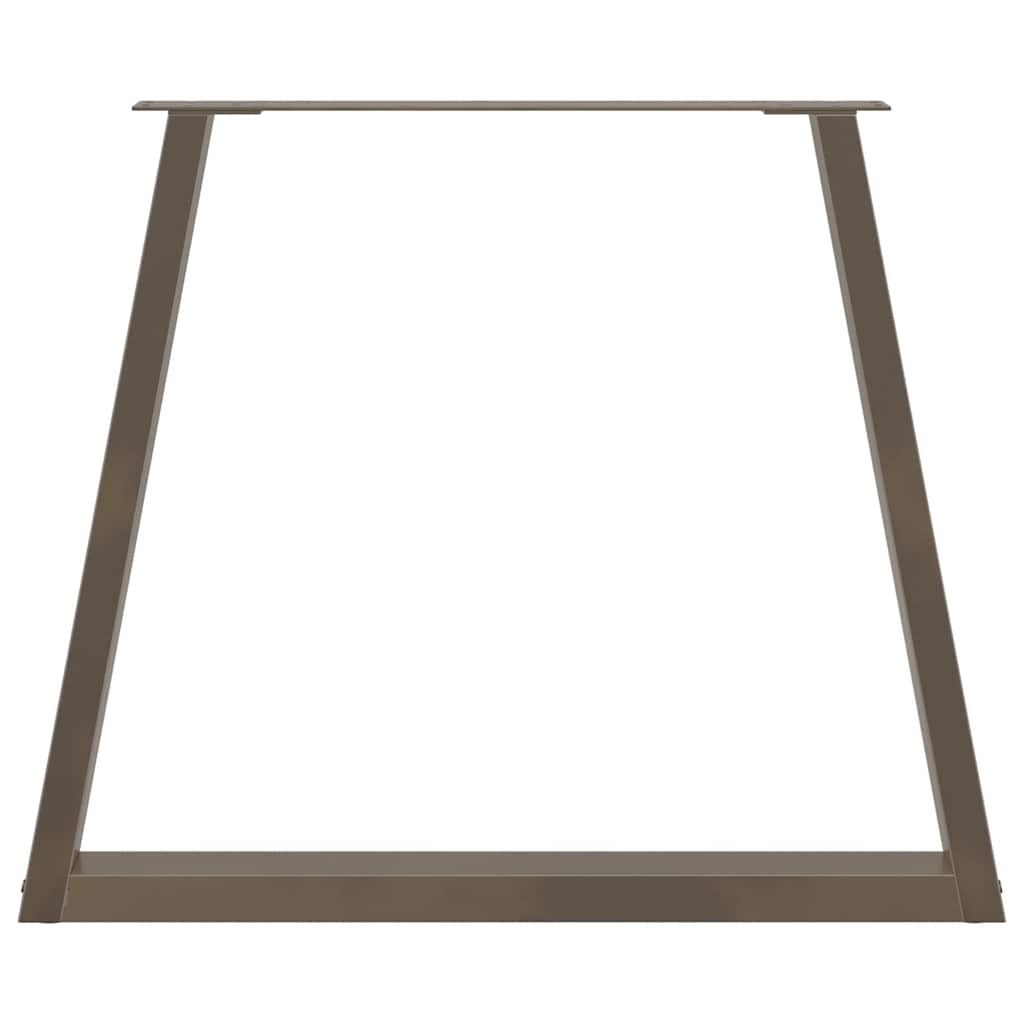 vidaXL Nogi do stołu jadalnego w kształcie litery V 3 szt. Naturalna stal 80x(72-73,3) cm Stal