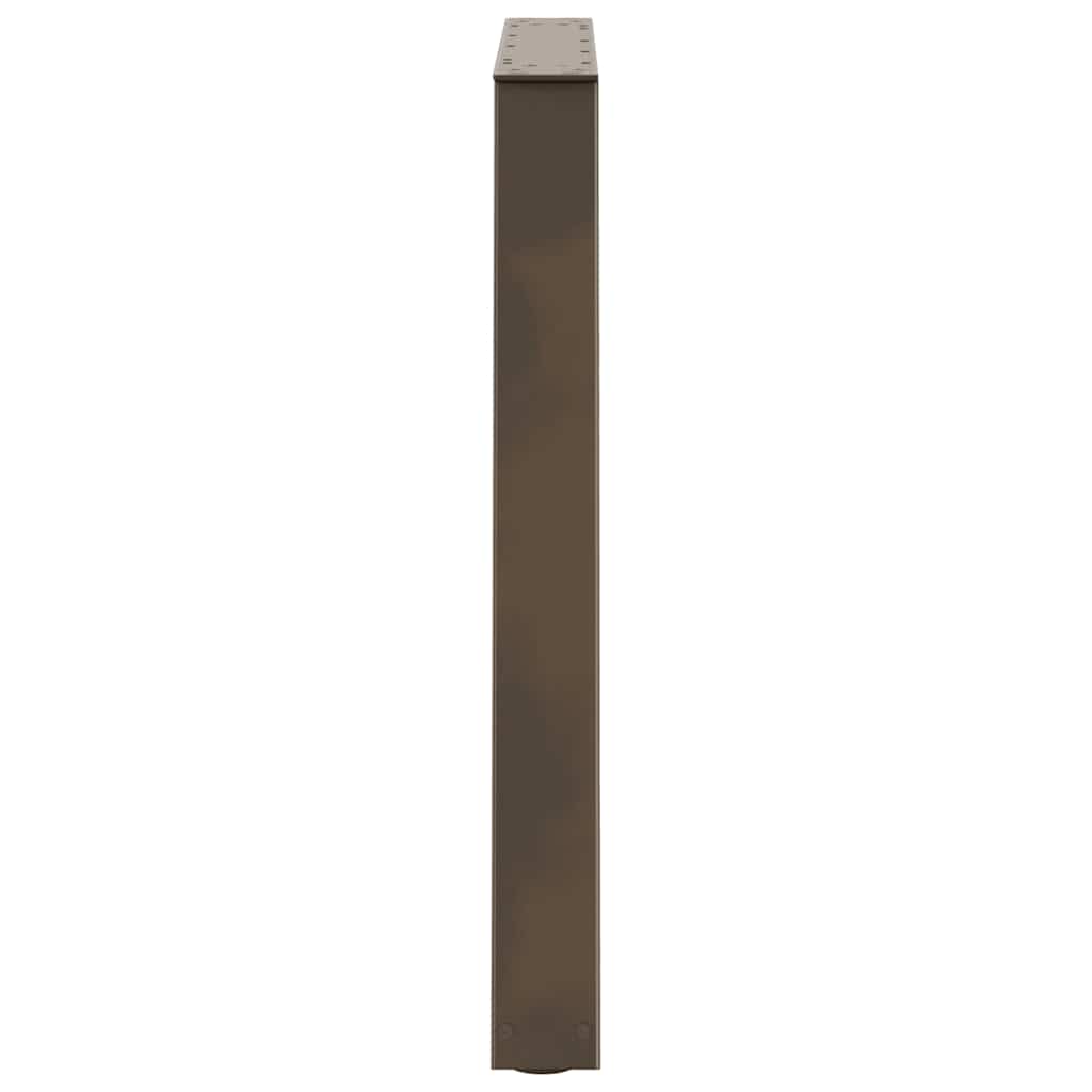 vidaXL Nogi do stołu jadalnego w kształcie litery V 3 szt. Naturalna stal 80x(72-73,3) cm Stal