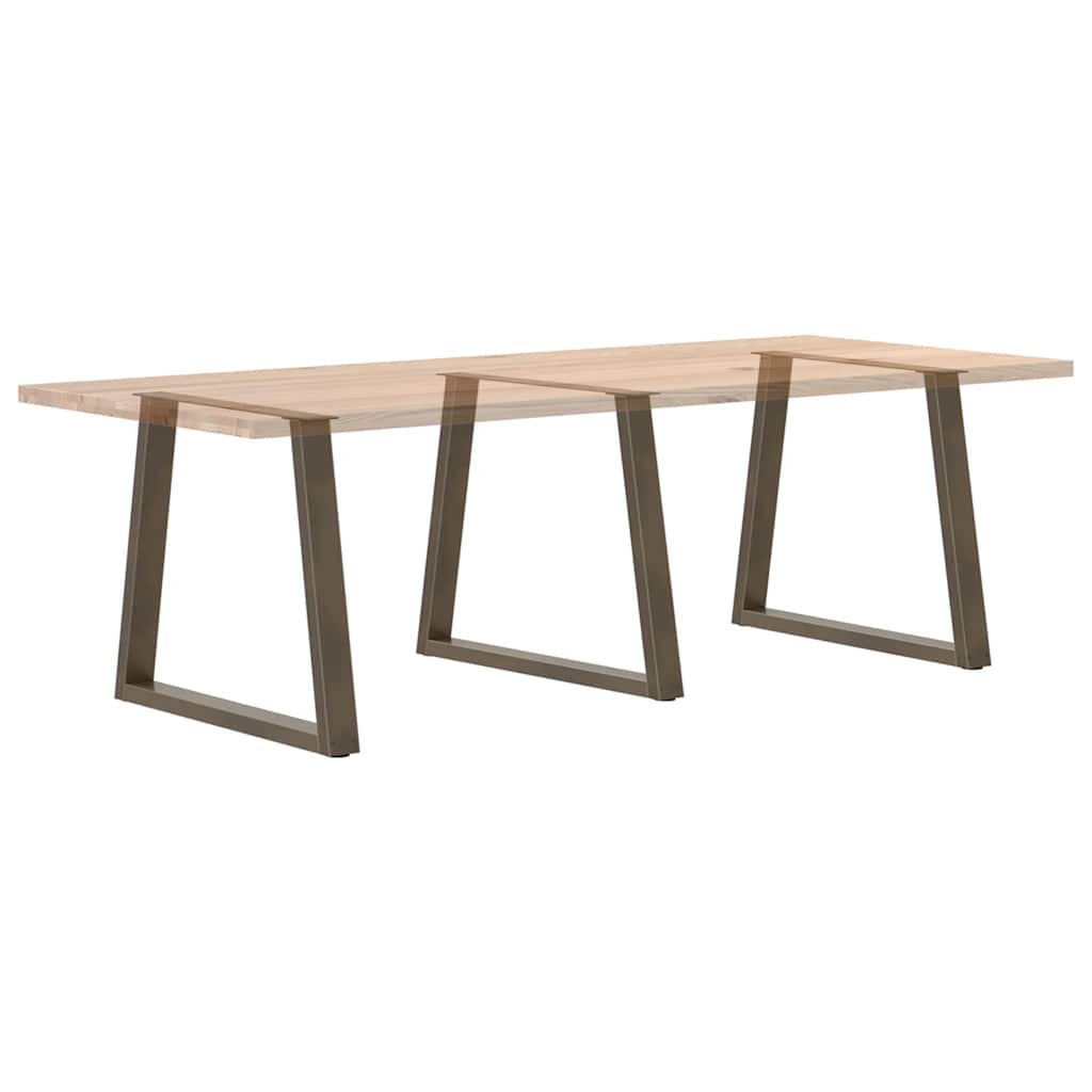 vidaXL Nogi do stołu jadalnego w kształcie litery V 3 szt. Naturalna stal 80x(72-73,3) cm Stal