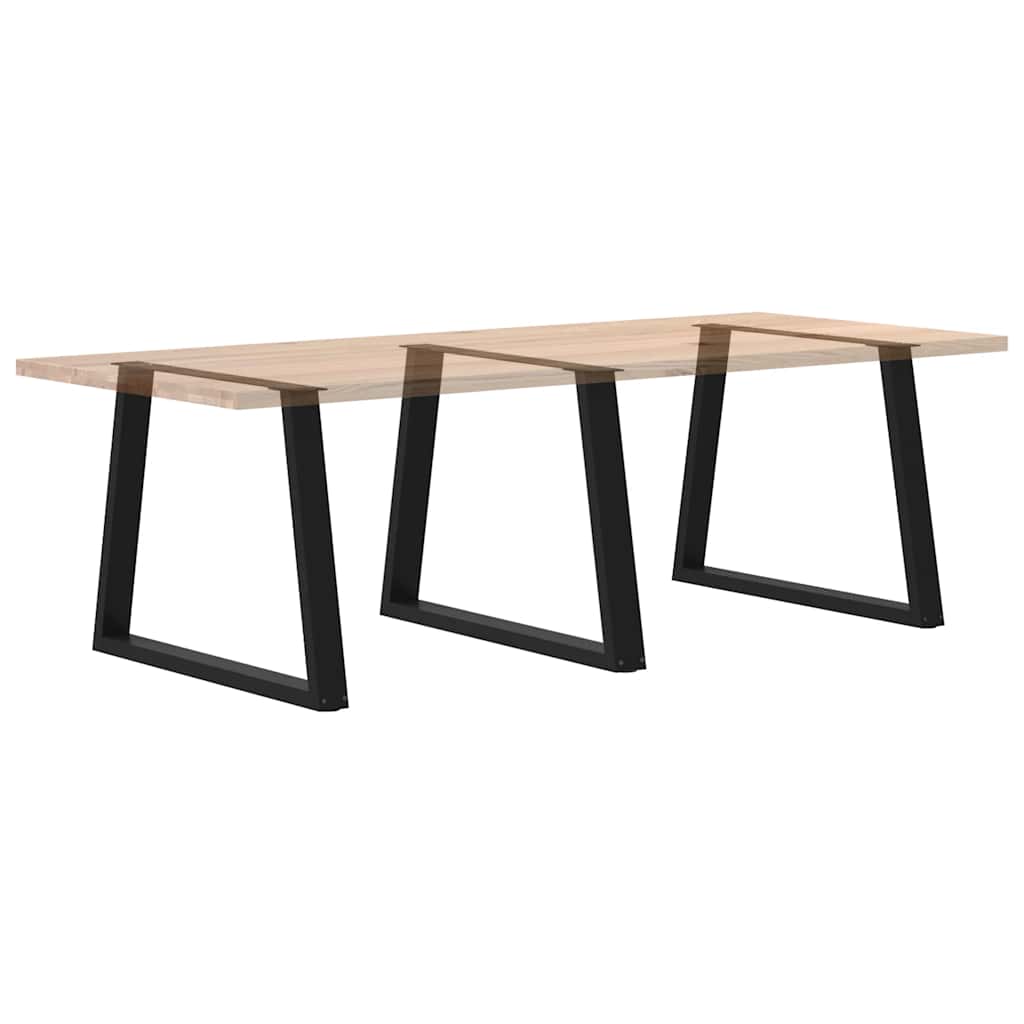 vidaXL Nogi do stołu jadalnego w kształcie litery V 3 szt. Czarne 90x(72-73,3) cm Stal