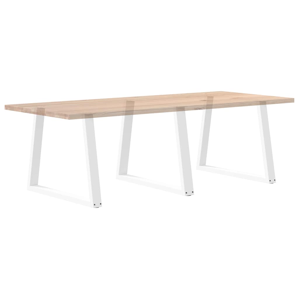 vidaXL Nogi do stołu jadalnego w kształcie litery V 3 szt. Białe 90x(72-73,3) cm Stal