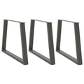 vidaXL Nogi do stołu jadalnego w kształcie litery V 3 szt. Antracyt 90x(72-73,3) cm Stal