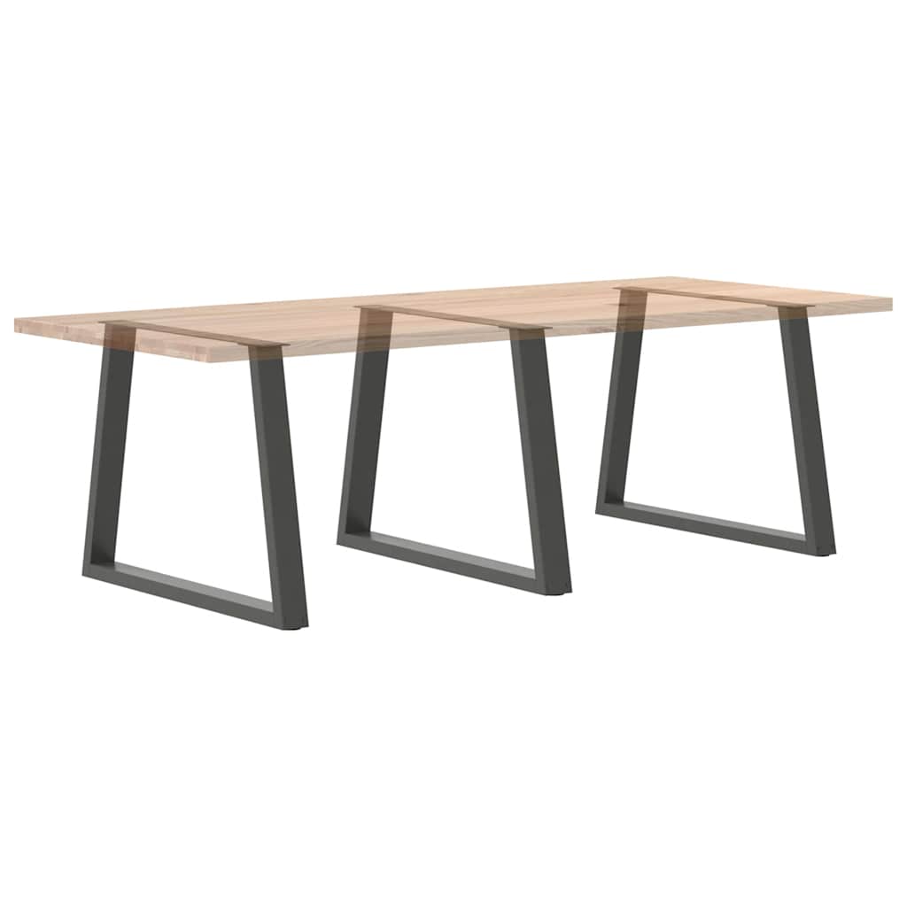 vidaXL Nogi do stołu jadalnego w kształcie litery V 3 szt. Antracyt 90x(72-73,3) cm Stal
