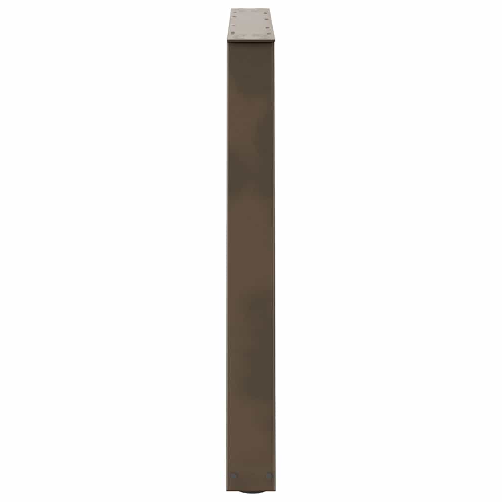 vidaXL Nogi do stołu jadalnego w kształcie litery V 3 szt. Naturalna stal 90x(72-73,3) cm Stal