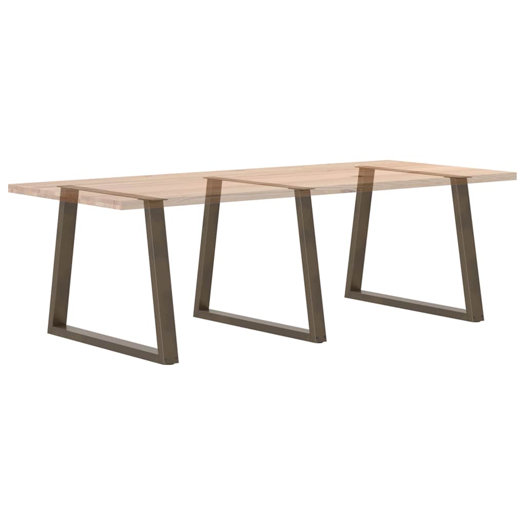 vidaXL Nogi do stołu jadalnego w kształcie litery V 3 szt. Naturalna stal 90x(72-73,3) cm Stal