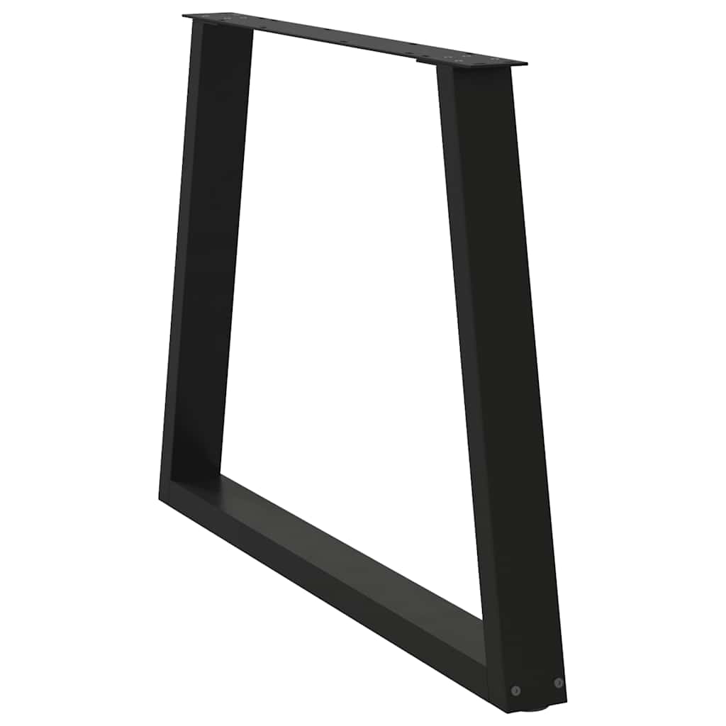 vidaXL Nogi do stołu jadalnego w kształcie litery V 3 szt. Czarne 100x(72-73,3) cm Stal
