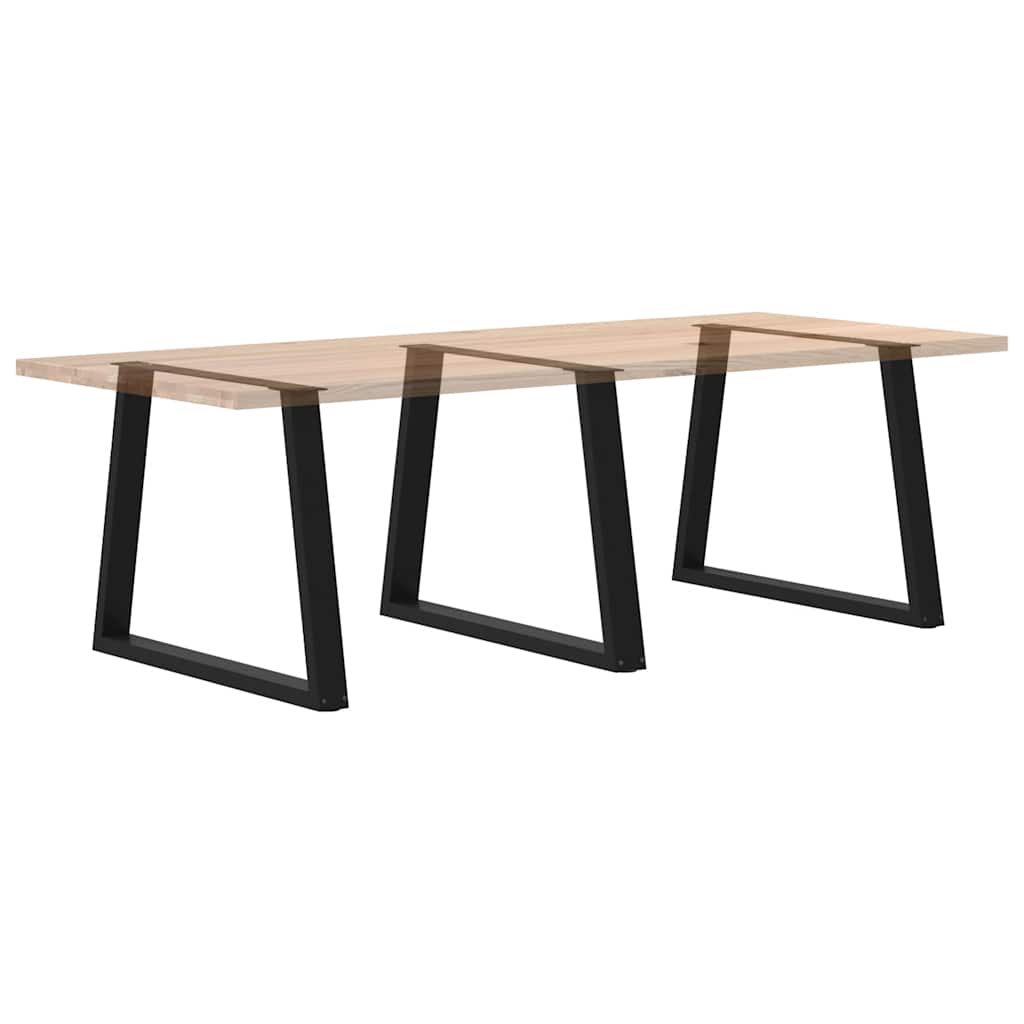 vidaXL Nogi do stołu jadalnego w kształcie litery V 3 szt. Czarne 100x(72-73,3) cm Stal