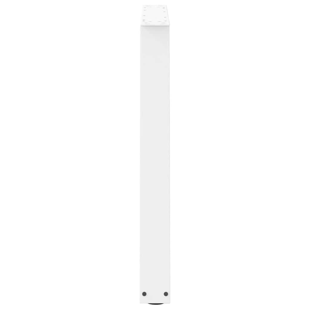 vidaXL Nogi do stołu jadalnego w kształcie litery V 3 szt. Białe 100x(72-73,3) cm Stal