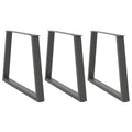 vidaXL Nogi do stołu jadalnego w kształcie litery V 3 szt. Antracyt 100x(72-73,3) cm Stal