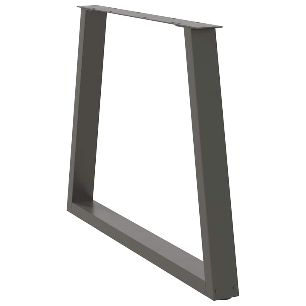 vidaXL Nogi do stołu jadalnego w kształcie litery V 3 szt. Antracyt 100x(72-73,3) cm Stal
