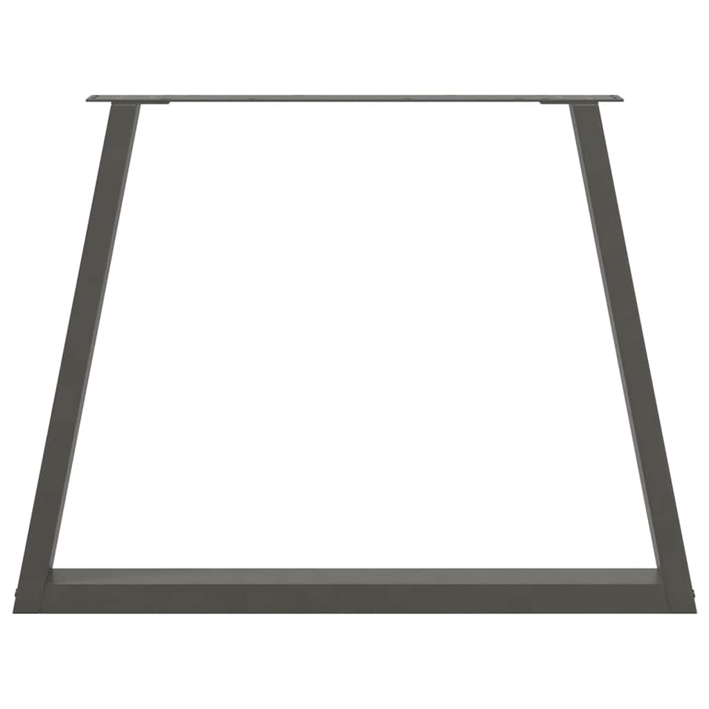 vidaXL Nogi do stołu jadalnego w kształcie litery V 3 szt. Antracyt 100x(72-73,3) cm Stal