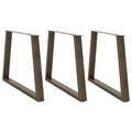 vidaXL Nogi do stołu jadalnego w kształcie litery V 3 szt. Naturalna stal 100x(72-73,3) cm Stal