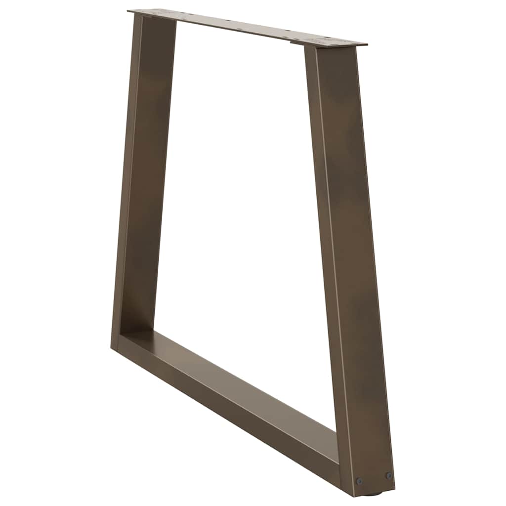 vidaXL Nogi do stołu jadalnego w kształcie litery V 3 szt. Naturalna stal 100x(72-73,3) cm Stal