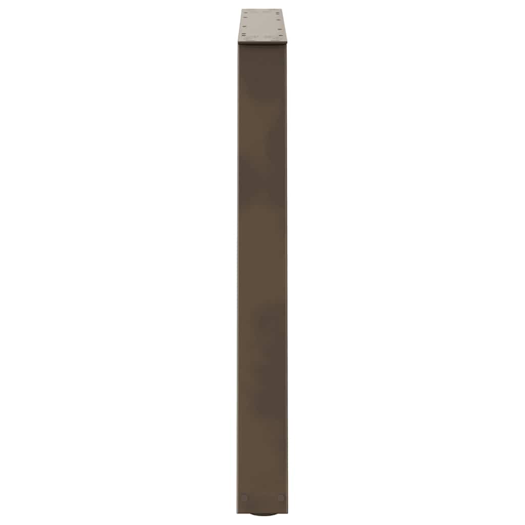 vidaXL Nogi do stołu jadalnego w kształcie litery V 3 szt. Naturalna stal 100x(72-73,3) cm Stal
