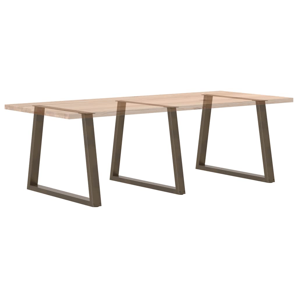 vidaXL Nogi do stołu jadalnego w kształcie litery V 3 szt. Naturalna stal 100x(72-73,3) cm Stal