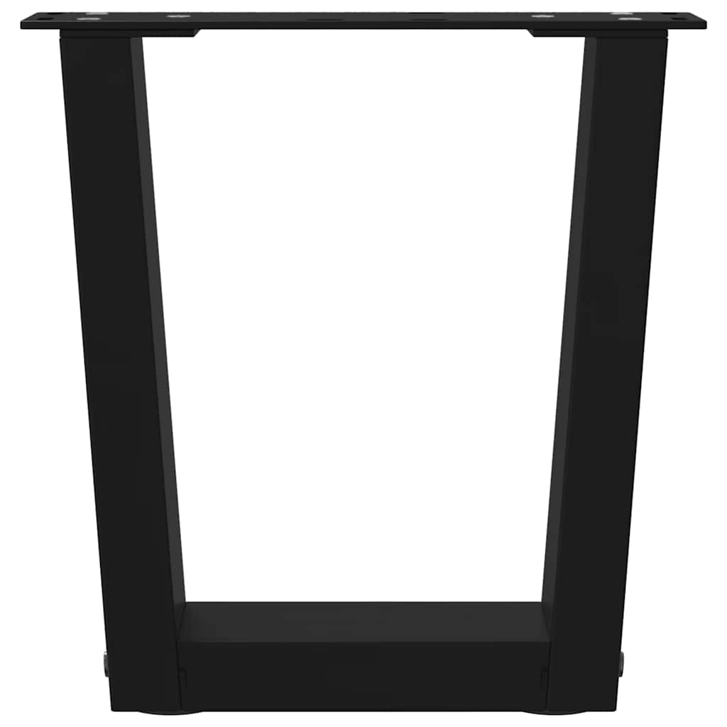 vidaXL Nogi do stolika kawowego w kształcie litery V 2 szt. Czarne 30x(30-31,3) cm Stal
