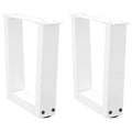 vidaXL Nogi do stolika kawowego w kształcie litery V 2 szt. Białe 30x(30-31,3) cm Stal