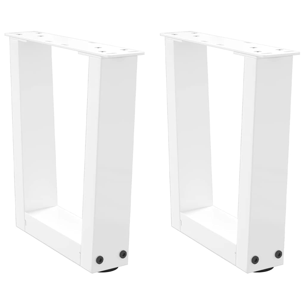 vidaXL Nogi do stolika kawowego w kształcie litery V 2 szt. Białe 30x(30-31,3) cm Stal
